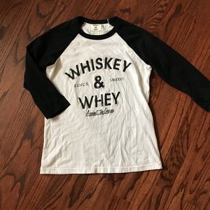 Whiskey and whey quarter sleeve baseball shirt